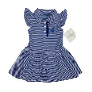 NWT Itsy Bitsy 18M Royal Blue Game Day Polo Dress with Cheerleader
